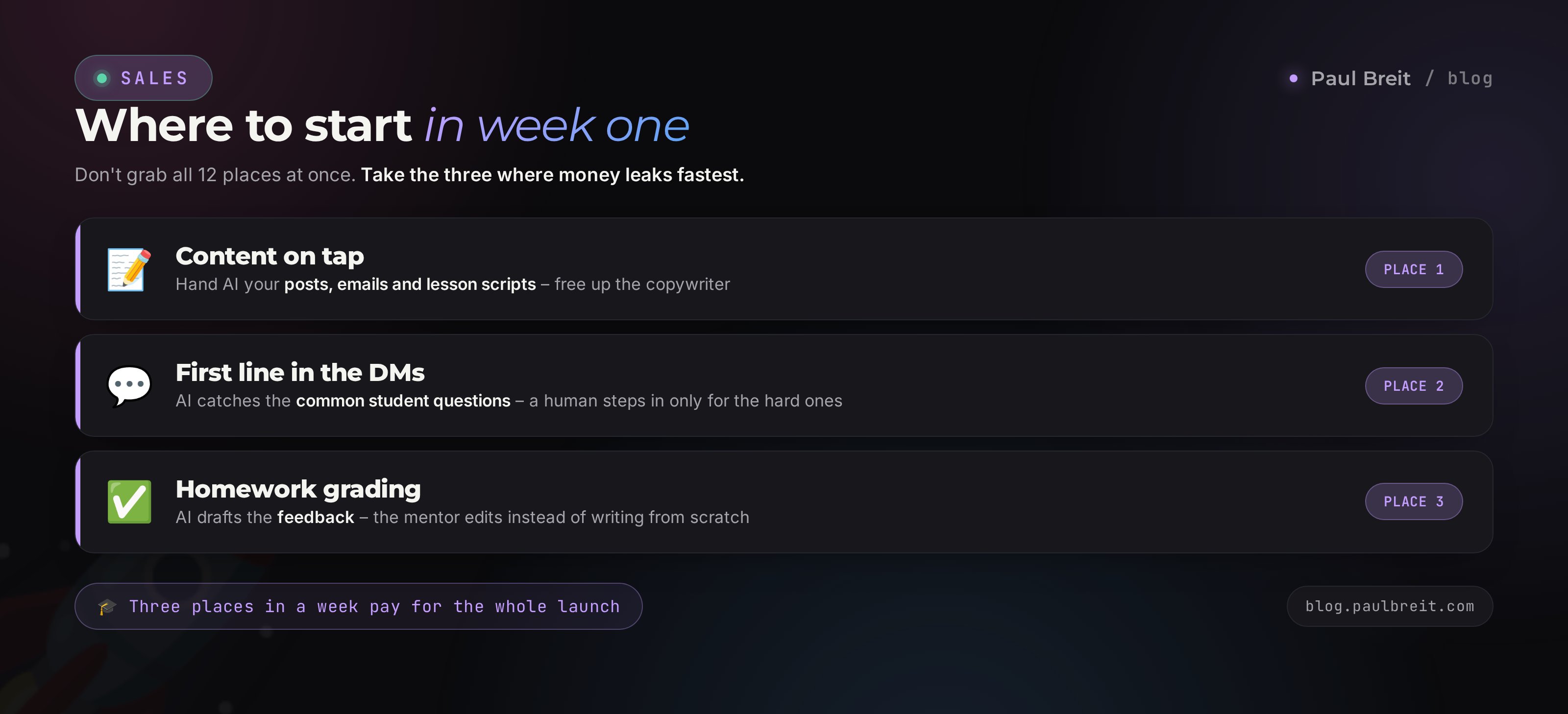 Rollout checklist for AI in an online school