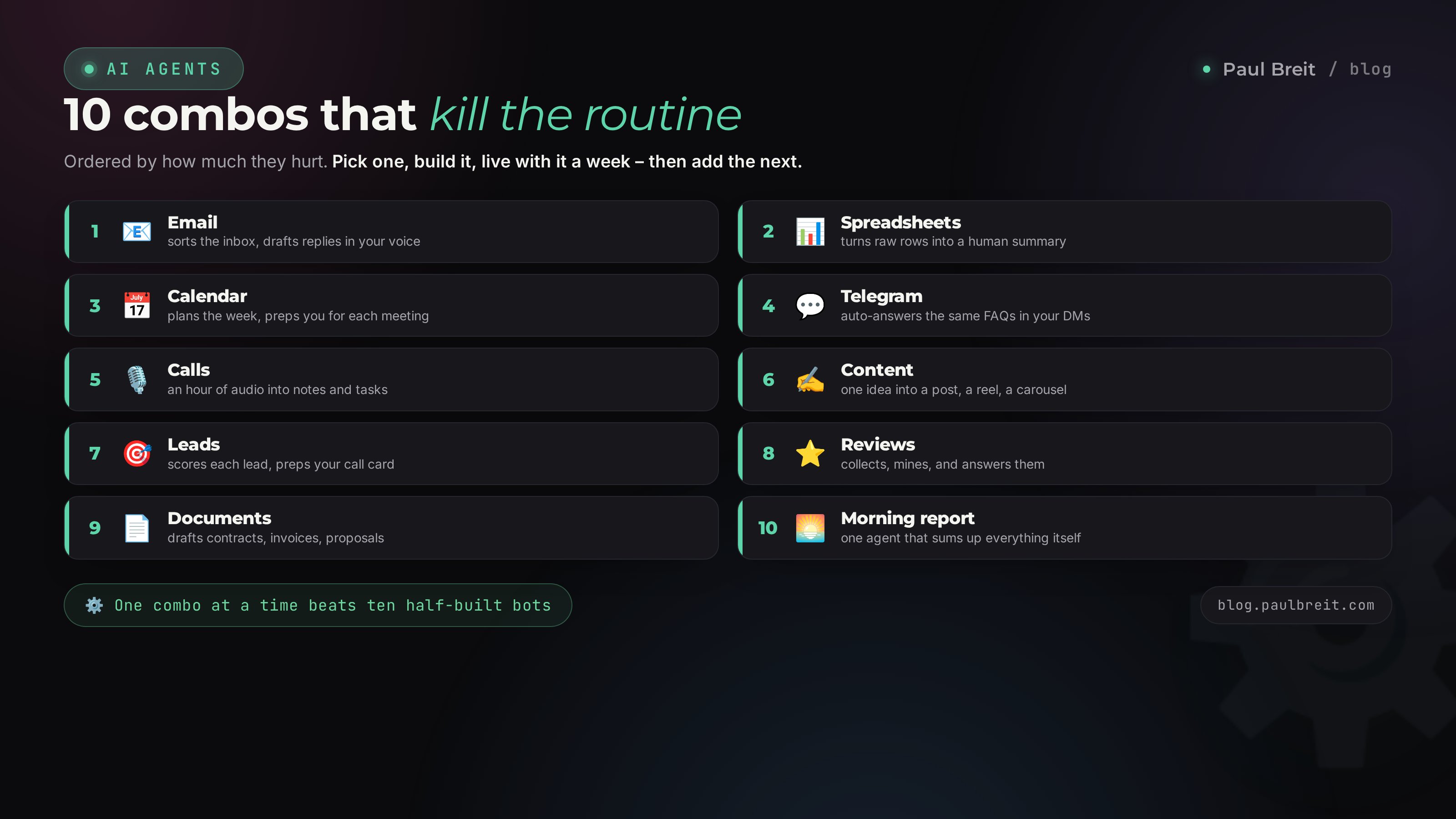 10 combos pairing AI with tools to automate your routine