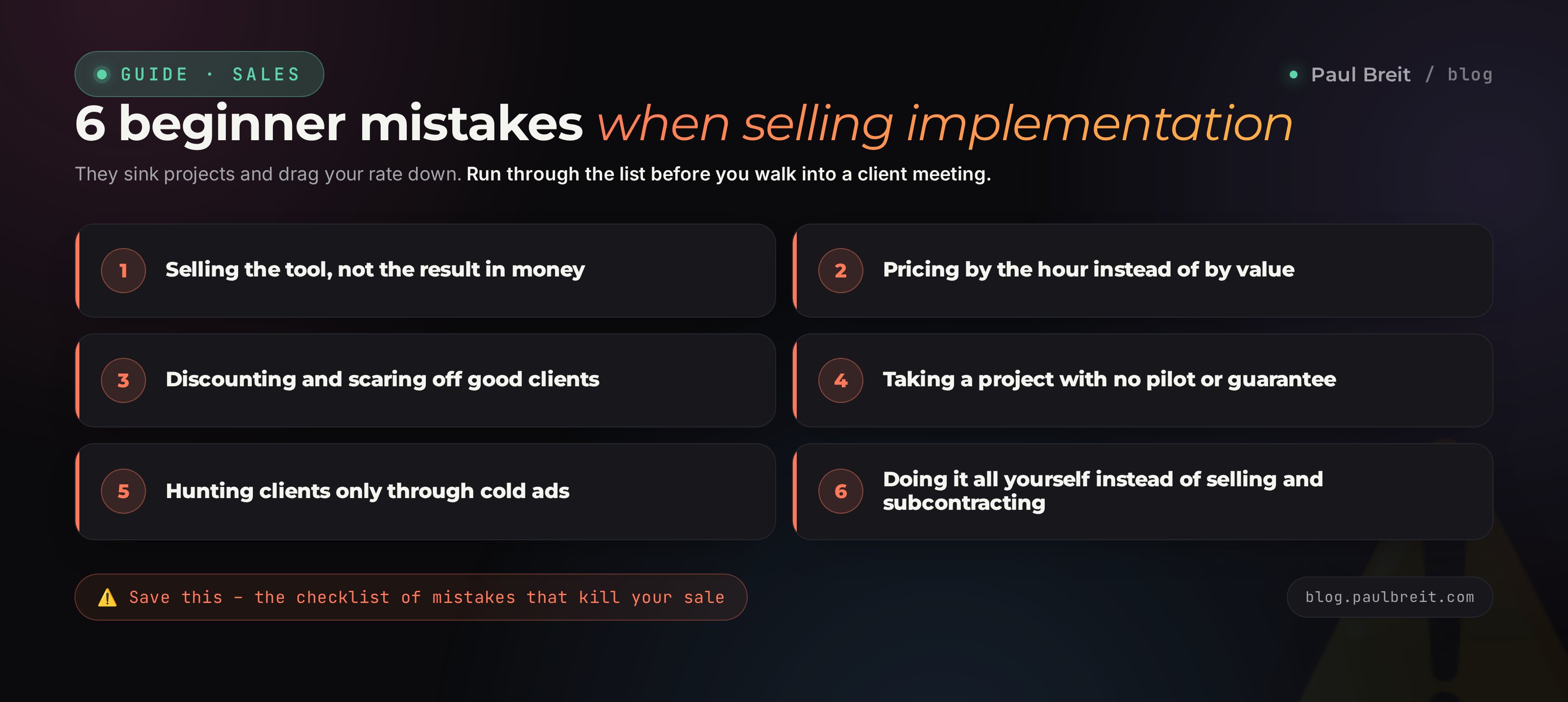 6 beginner mistakes when selling AI implementation and how to avoid them